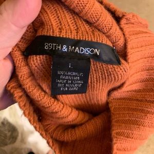 Orange turtleneck sweater size L